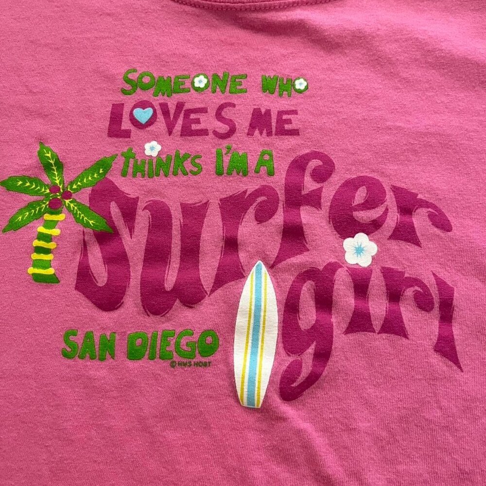 Y2k vintage California surfer girl pink baby tee - Picture 7 of 8
